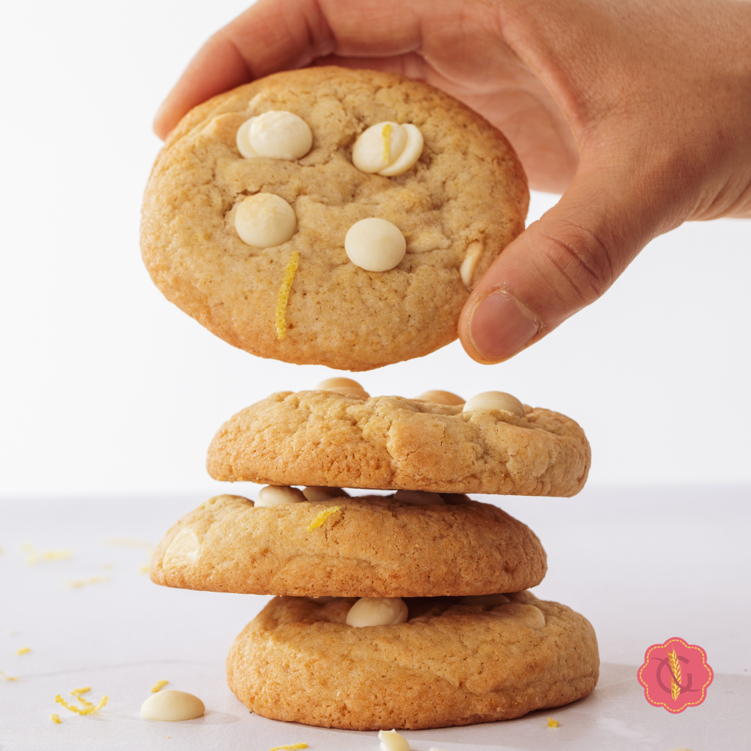 COOKIES SANS GLUTEN Citron & Chocolat Blanc - GOURMANTEN