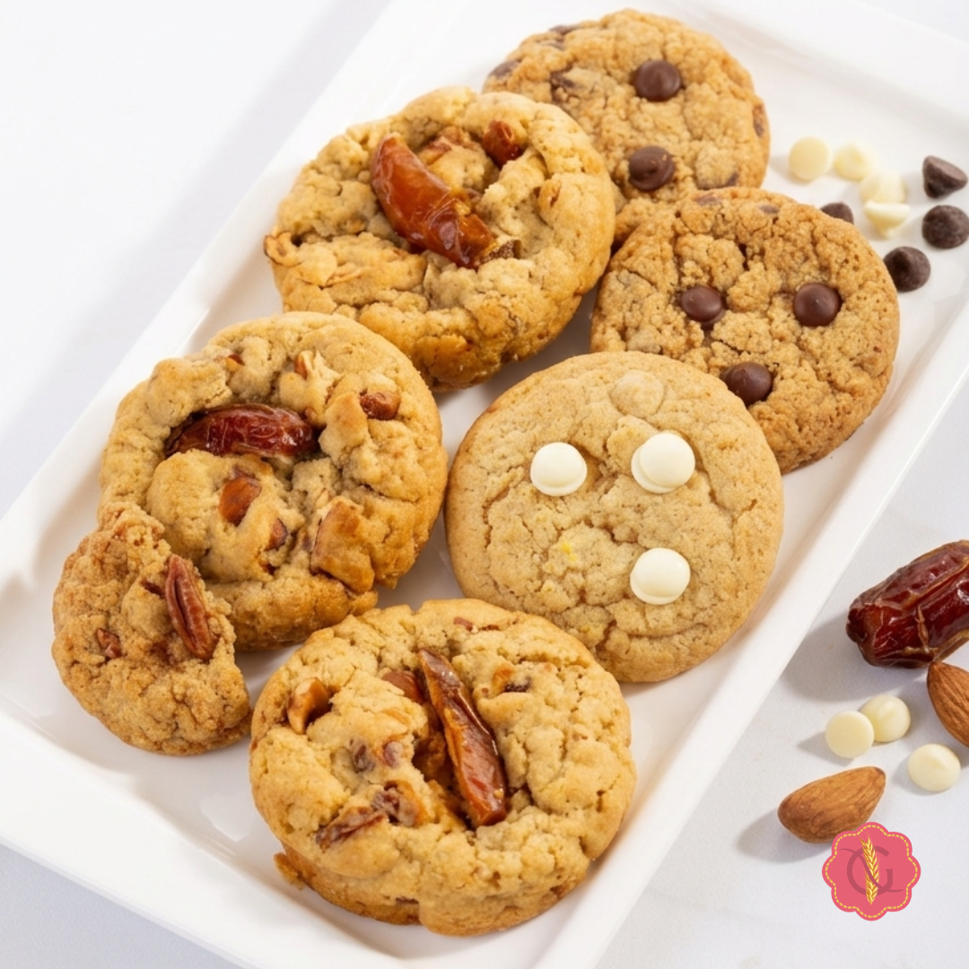 COFFRET COOKIES GOURMANTEN - Assortiment de 8 cookies sans gluten artisanaux.